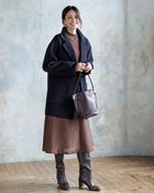 【ドゥクラッセ/DoCLASSE】のピュアウールリバー・ジャケットコート ミッドナイトブルー|ID: prp329100004920039 ipo3291000000036911968