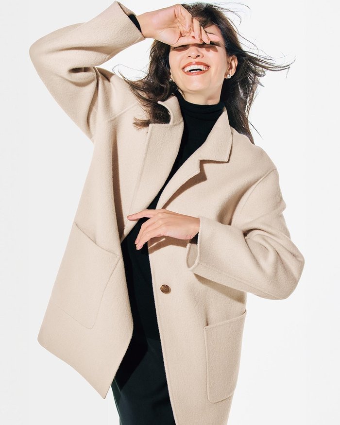 【ドゥクラッセ/DoCLASSE】のピュアウールリバー・ジャケットコート インテリア・キッズ・メンズ・レディースファッション・服の通販 founy(ファニー) https://founy.com/ ファッション Fashion レディースファッション Fashion for Women アウター Coat / Outerwear Collection コート・ロングコート・ピーコート Long Coats, Peacoats & More レディースジャケット・軽アウター Jackets ジャケット Jacket, Outerwear ストーン Stone, Gem-Like |ID: prp329100004920039 ipo3291000000037101559