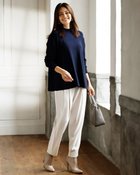 【ドゥクラッセ/DoCLASSE】のシルクフィール・フレアハイネックニット ネイビー|ID: prp329100004920044 ipo3291000000036911993