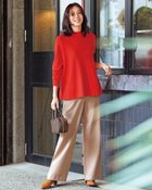 【ドゥクラッセ/DoCLASSE】のシルクフィール・フレアハイネックニット スカーレット|ID: prp329100004920044 ipo3291000000036911994