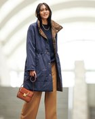 【ドゥクラッセ/DoCLASSE】のマジカルサーモ・リバーシブルタフタコート ネイビー|ID: prp329100004920050 ipo3291000000037097696