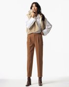 【ドゥクラッセ/DoCLASSE】のフランネルタッチ・ストレッチテーパードパンツ 人気、トレンドファッション・服の通販 founy(ファニー) ファッション Fashion レディースファッション Fashion for Women パンツ Pants & Trousers ストレッチ Stretch, Stretchy Fabric スマート Smart, Elegant センター Center, Center Line テーパード Tapered, Tapered Pants thumbnail キャメル|ID: prp329100004920057 ipo3291000000036912062