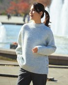 【ドゥクラッセ/DoCLASSE】のウール混フラッフィー・サイドボタンハイネック ライトグレー|ID: prp329100004920059 ipo3291000000037244883