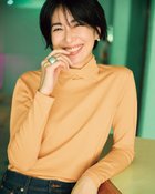 【ドゥクラッセ/DoCLASSE】の超長綿・衿付きハイネックカットソー アプリコット|ID: prp329100004920060 ipo3291000000037255227