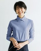 【ドゥクラッセ/DoCLASSE】の超長綿・衿付きハイネックカットソー ダークブルーグレー|ID: prp329100004920060 ipo3291000000037255234