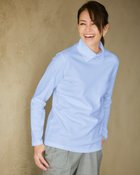 【ドゥクラッセ/DoCLASSE】の超長綿・衿付きハイネックカットソー ペールブルー|ID: prp329100004920060 ipo3291000000037255239