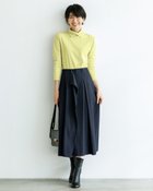 【ドゥクラッセ/DoCLASSE】の超長綿・衿付きハイネックカットソー ペールグリーン|ID: prp329100004920060 ipo3291000000037255247