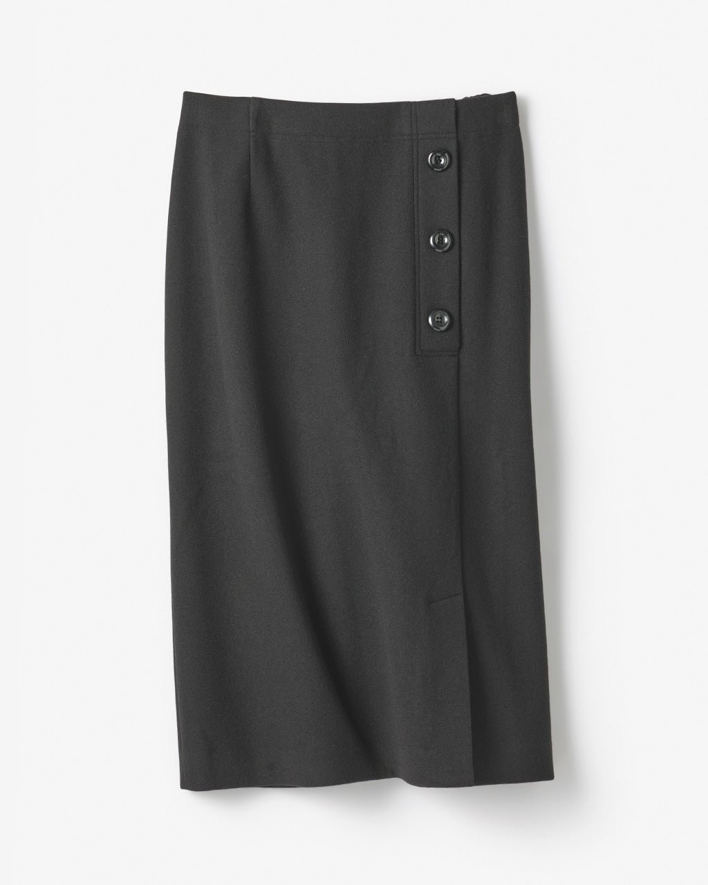 【ドゥクラッセ/DoCLASSE】のウールライクニードル・ラップ風スカート インテリア・キッズ・メンズ・レディースファッション・服の通販 founy(ファニー) 　ファッション　Fashion　レディースファッション　Fashion for Women　スカート　Skirts　ストレッチ　Stretch, Stretchy Fabric　ラップ　Wrap, Wrap Design　ロング　Long, Long-Length　今季　This Season, Current Season　ブラック|ID: prp329100004920062 ipo3291000000036912092