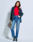 【ドゥクラッセ/DoCLASSE】の裏ベロアデニム・ストレート/68cm 人気、トレンドファッション・服の通販 founy(ファニー) ファッション Fashion レディースファッション Fashion for Women パンツ Pants & Trousers ストレート Straight, Straight Cut デニム Denim, Jeans Material ベロア Velour, Soft Velvet thumbnail インディゴ|ID: prp329100004920066 ipo3291000000036912121