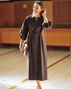 【ドゥクラッセ/DoCLASSE】のトリニティツイル・キーネックワンピース ダークブラウン|ID: prp329100004920068 ipo3291000000037255270
