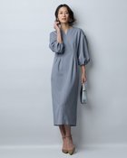 【ドゥクラッセ/DoCLASSE】のトリニティツイル・キーネックワンピース ブルーグレー|ID: prp329100004920068 ipo3291000000037255272