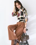 【ドゥクラッセ/DoCLASSE】のフランネルタッチ・ストレッチセミワイドパンツ キャメル|ID: prp329100004920070 ipo3291000000037097708