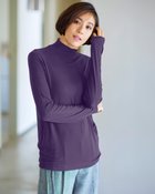 【ドゥクラッセ/DoCLASSE】のエアリーウール・ハイネックトップス 茄子紺|ID: prp329100004920075 ipo3291000000037097714