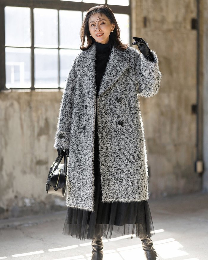 【ドゥクラッセ/DoCLASSE】のミックスツイード・ロングチェスターコート インテリア・キッズ・メンズ・レディースファッション・服の通販 founy(ファニー) https://founy.com/ ファッション Fashion レディースファッション Fashion for Women アウター Coat / Outerwear Collection コート・ロングコート・ピーコート Long Coats, Peacoats & More チェスターコート・ロング丈アウター Chester Coats / Chesterfield Long Coats ツイード Twill, Twill Weave ドレス Dress, One-Piece ミックス Mix, Mixed Style ワイド Wide, Wide Fit エレガント 上品 Elegant |ID: prp329100004920077 ipo3291000000036912166