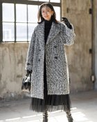 【ドゥクラッセ/DoCLASSE】のミックスツイード・ロングチェスターコート ブラックパターン|ID: prp329100004920077 ipo3291000000036912167