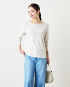 【ドゥクラッセ/DoCLASSE】のドライタッチニット・ボートネック 人気、トレンドファッション・服の通販 founy(ファニー) ファッション Fashion レディースファッション Fashion for Women トップス・カットソー Cut & Sew Tops ニット Knit Tops & Sweaters インナー Innerwear カフス Cuff Design ジャケット Jacket, Outerwear スマート Smart, Elegant セーター Sweater, Knitwear デニム Denim, Jeans Material ボーダー Border, Stripe ロング Long, Long-Length エレガント 上品 Elegant thumbnail グレーベージュ|ID: prp329100004920078 ipo3291000000036912171