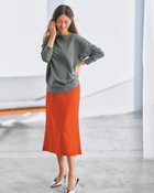 【ドゥクラッセ/DoCLASSE】のシルキーダンボール・ボートネック カーキグレー|ID: prp329100004920081 ipo3291000000036912197