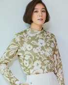 【ドゥクラッセ/DoCLASSE】の超長綿ハイネック/モダン柄 トープXベージュ|ID: prp329100004920085 ipo3291000000037244913