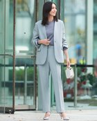 【ドゥクラッセ/DoCLASSE】のスポンジWクロス・テーパードパンツ ライトブルー|ID: prp329100004920086 ipo3291000000037097718