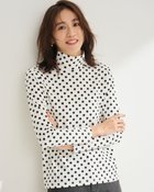 【ドゥクラッセ/DoCLASSE】の超長綿・ハイネック/ドット ホワイト・パターン|ID: prp329100004920087 ipo3291000000037101607