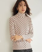 【ドゥクラッセ/DoCLASSE】の超長綿・ハイネック/ドット ブラウンパターン|ID: prp329100004920087 ipo3291000000037255345