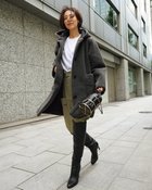 【ドゥクラッセ/DoCLASSE】のエコムートン・テディボアコート チャコール|ID: prp329100004920089 ipo3291000000036912246