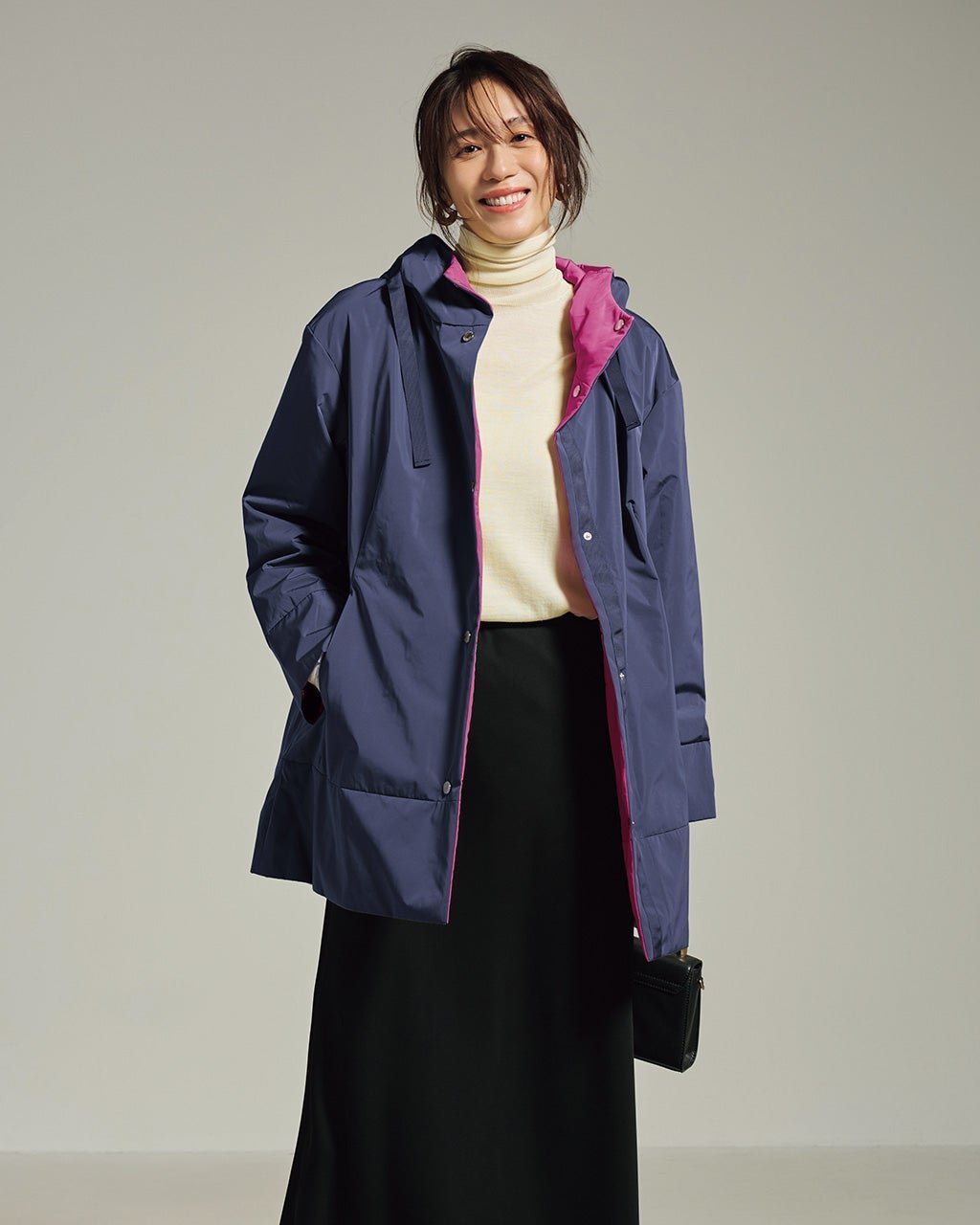 【ドゥクラッセ/DoCLASSE】のマジカルサーモ・リバーシブルフードコート インテリア・キッズ・メンズ・レディースファッション・服の通販 founy(ファニー) 　ファッション　Fashion　レディースファッション　Fashion for Women　アウター　Coat / Outerwear Collection　コート・ロングコート・ピーコート　Long Coats, Peacoats & More　ダウン　Down, Puffer　人気　Popular, Best Seller　ネイビーパターン|ID: prp329100004920099 ipo3291000000036912292