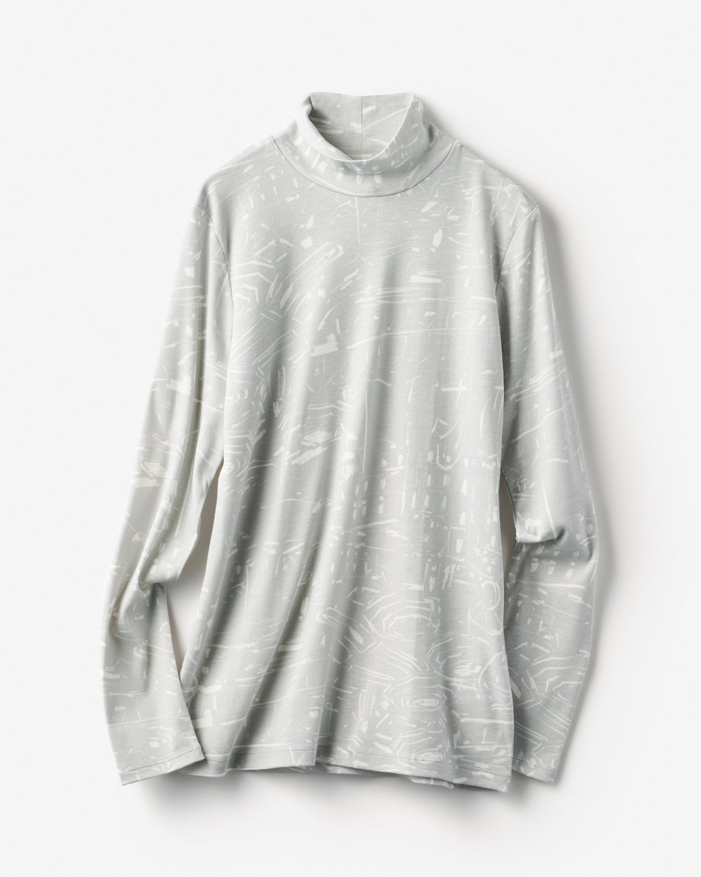 【ドゥクラッセ/DoCLASSE】の超長綿・ハイネック/柄 インテリア・キッズ・メンズ・レディースファッション・服の通販 founy(ファニー) 　ファッション　Fashion　レディースファッション　Fashion for Women　トップス・カットソー　Cut & Sew Tops　シャツ・ブラウス・オフィスカジュアル　Elegant Blouses & Button-Ups　ロングTシャツ・Tシャツ　Longline T-Shirts & Tees　カットソー・ベーシックTシャツ　Cut-and-Sewn Tops / Stretch Tees & Basics　なめらか　Smooth, Silky Texture　カットソー　Cut and Sewn Top　シルバー　Silver, Metallic Silver　ジャケット　Jacket, Outerwear　ハイネック　High Neck, Mock Neck　プリント　Print, Printed Pattern　人気　Popular, Best Seller　定番　Standard, Basic Item　グレー|ID: prp329100004920101 ipo3291000000036912308