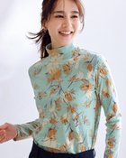 【ドゥクラッセ/DoCLASSE】の超長綿・ハイネック/柄 ブルー・パターン|ID: prp329100004920101 ipo3291000000036912313