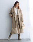 【ドゥクラッセ/DoCLASSE】のストレッチウール・Aラインスカート ソフトベージュ|ID: prp329100004920107 ipo3291000000037255369