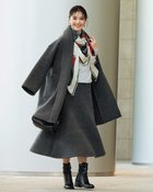 【ドゥクラッセ/DoCLASSE】のストレッチウール・Aラインスカート グレー|ID: prp329100004920107 ipo3291000000037255371