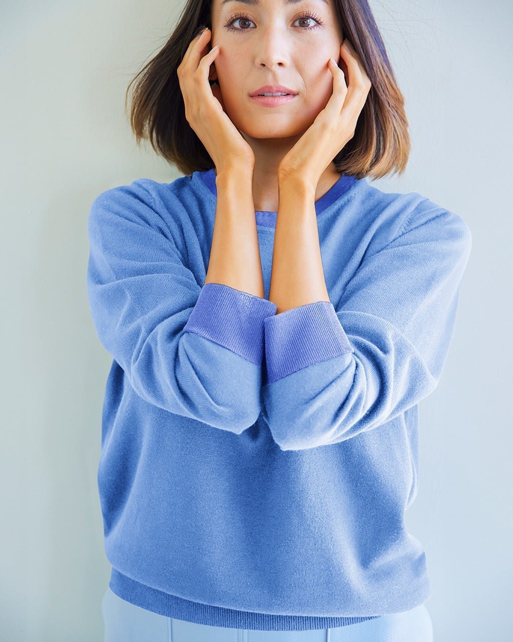 【ドゥクラッセ/DoCLASSE】のシアーカフス・ウール混プルオーバー インテリア・キッズ・メンズ・レディースファッション・服の通販 founy(ファニー) 　ファッション　Fashion　レディースファッション　Fashion for Women　トップス・カットソー　Cut & Sew Tops　ニット　Knit Tops & Sweaters　カジュアルプルオーバー・ニットトップス　Pullovers & Knit Tops / Casual Pullovers　なめらか　Smooth, Silky Texture　シアー　Sheer, See-Through　シンプル　Simple, Minimal　セーター　Sweater, Knitwear　トレンド　Trend, Trending Now　ライトブルー|ID: prp329100004920110 ipo3291000000036912361