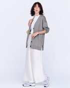 【ドゥクラッセ/DoCLASSE】のVネック・サイドスリットカーディガン グレー|ID: prp329100004920112 ipo3291000000037255377