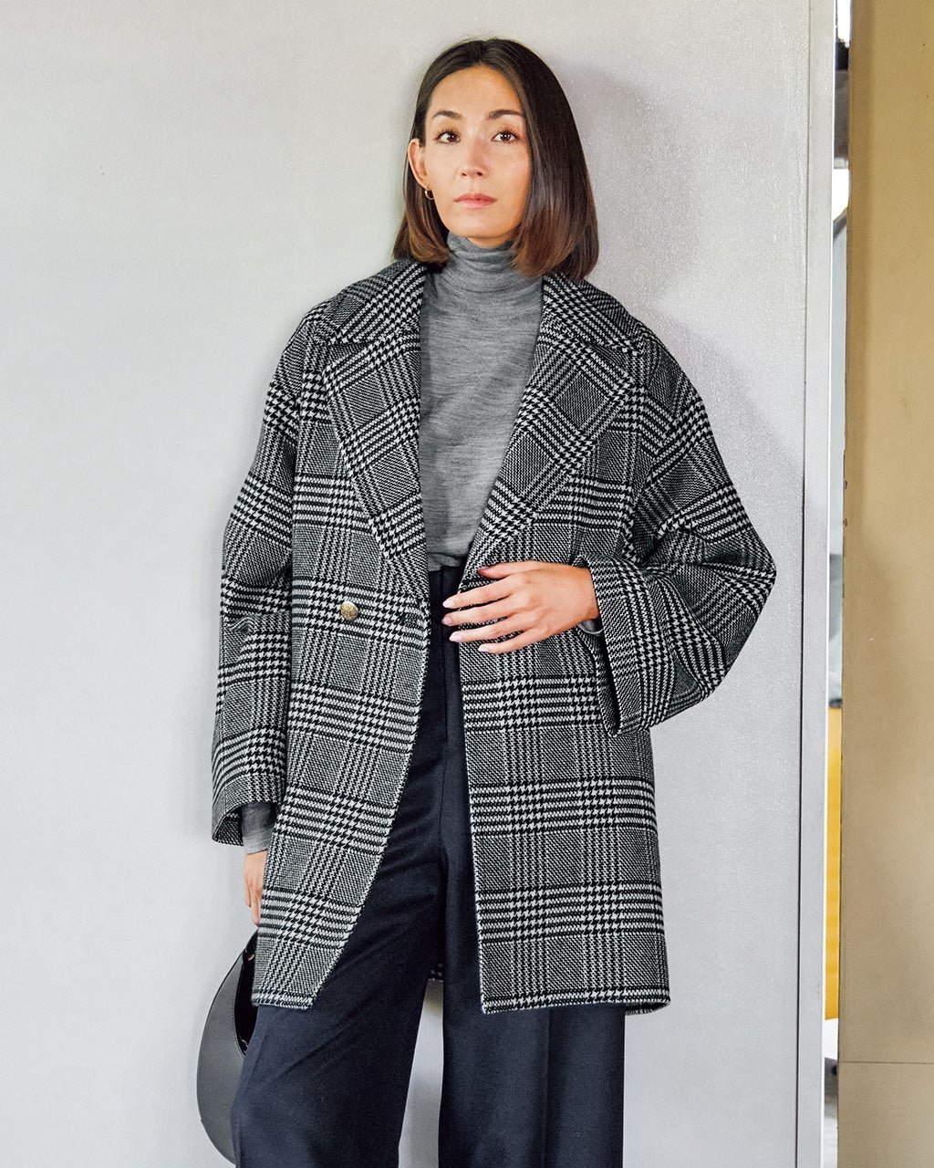 【ドゥクラッセ/DoCLASSE】のメタルボタン・ピーコート インテリア・キッズ・メンズ・レディースファッション・服の通販 founy(ファニー) 　ファッション　Fashion　レディースファッション　Fashion for Women　アウター　Coat / Outerwear Collection　コート・ロングコート・ピーコート　Long Coats, Peacoats & More　チェック　Check, Plaid, Tartan　トレンド　Trend, Trending Now　メタル　Metal, Metal Parts　ワイド　Wide, Wide Fit　定番　Standard, Basic Item　グレンチェック|ID: prp329100004920119 ipo3291000000036912413