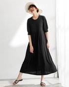 【ドゥクラッセ/DoCLASSE】のUVスラブ・タックデザインワンピース ブラック|ID: prp329100004920122 ipo3291000000037234964