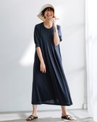 【ドゥクラッセ/DoCLASSE】のUVスラブ・タックデザインワンピース ネイビー|ID: prp329100004920122 ipo3291000000037234966