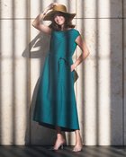 【ドゥクラッセ/DoCLASSE】のシアーボーダー・セミフレアワンピース 人気、トレンドファッション・服の通販 founy(ファニー) ファッション Fashion レディースファッション Fashion for Women ワンピース Dresses シアー Sheer, See-Through フェミニン Feminine, Girly フレア Flare, Flared ボーダー Border, Stripe リボン Ribbon, Bow 夏 Summer thumbnail ダークピーコック|ID: prp329100004920127 ipo3291000000036912453