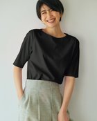 【ドゥクラッセ/DoCLASSE】のボートネック・5分袖/スーピマ・ドゥクラッセTシャツ 人気、トレンドファッション・服の通販 founy(ファニー) ファッション Fashion レディースファッション Fashion for Women トップス・カットソー Cut & Sew Tops シャツ・ブラウス・オフィスカジュアル Elegant Blouses & Button-Ups ロングTシャツ・Tシャツ Longline T-Shirts & Tees カットソー・ベーシックTシャツ Cut-and-Sewn Tops / Stretch Tees & Basics インナー Innerwear カットソー Cut and Sewn Top シンプル Simple, Minimal ジャケット Jacket, Outerwear ダブル Double, Double-Breasted デニム Denim, Jeans Material 定番 Standard, Basic Item なめらか Smooth, Silky Texture 人気 Popular, Best Seller パール Pearl, Pearl Accent フロント Front, Front Design ベーシック Basic, Essential 半袖 Short Sleeve, Half Sleeve おすすめ Recommended / Our Picks 夏 Summer エレガント 上品 Elegant ビジネス 仕事 通勤 Business / Work / Commuting thumbnail ブラック|ID: prp329100004920134 ipo3291000000036912490