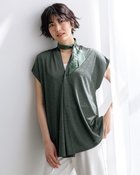 【ドゥクラッセ/DoCLASSE】のUVスラブ・フレンチ袖2WAYジレ カーキグレー|ID: prp329100004920146 ipo3291000000036912536