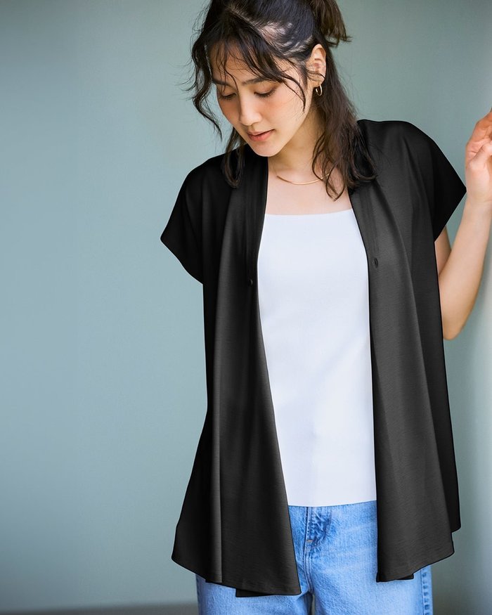 【ドゥクラッセ/DoCLASSE】のUVスラブ・フレンチ袖2WAYジレ インテリア・キッズ・メンズ・レディースファッション・服の通販 founy(ファウニー) https://founy.com/ ファッション Fashion レディースファッション Fashion for Women トップス・カットソー Cut & Sew Tops カーディガン・羽織り Layered Style Cardigans ベスト&ジレ / 重ね着スタイル Vests & Gilets カットソー Cut and Sewn Top カーディガン Cardigan, Knitwear ドレープ Drape, Draping Fabric フレンチ French, French Style 人気 Popular, Best Seller 夏 Summer 旅行 Travel |ID: prp329100004920146 ipo3291000000037099193