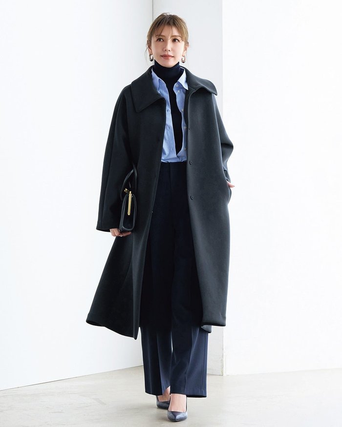 【ドゥクラッセ/DoCLASSE】のライトフォルム・ビッグカラーコート インテリア・キッズ・メンズ・レディースファッション・服の通販 founy(ファウニー) https://founy.com/ ファッション Fashion レディースファッション Fashion for Women アウター Coat / Outerwear Collection コート・ロングコート・ピーコート Long Coats, Peacoats & More なめらか Smooth, Silky Texture カットソー Cut and Sewn Top ストレッチ Stretch, Stretchy Fabric フェミニン Feminine, Girly ロング Long, Long-Length エレガント 上品 Elegant |ID: prp329100004920153 ipo3291000000037323806