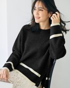 【ドゥクラッセ/DoCLASSE】の片畦編み・裾ボタンライン使いセーター ブラック|ID: prp329100004920156 ipo3291000000036912583