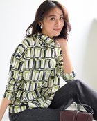 【ドゥクラッセ/DoCLASSE】の超長綿・抜け感ハイネック/総柄 人気、トレンドファッション・服の通販 founy(ファニー) ファッション Fashion レディースファッション Fashion for Women トップス・カットソー Cut & Sew Tops シャツ・ブラウス・オフィスカジュアル Elegant Blouses & Button-Ups ロングTシャツ・Tシャツ Longline T-Shirts & Tees カットソー・ベーシックTシャツ Cut-and-Sewn Tops / Stretch Tees & Basics なめらか Smooth, Silky Texture カットソー Cut and Sewn Top ハイネック High Neck, Mock Neck プリント Print, Printed Pattern 人気 Popular, Best Seller thumbnail グリーン・パターン|ID: prp329100004920161 ipo3291000000036912608