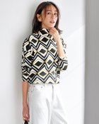 【ドゥクラッセ/DoCLASSE】の超長綿・抜け感ハイネック/総柄 人気、トレンドファッション・服の通販 founy(ファニー) ファッション Fashion レディースファッション Fashion for Women トップス・カットソー Cut & Sew Tops シャツ・ブラウス・オフィスカジュアル Elegant Blouses & Button-Ups ロングTシャツ・Tシャツ Longline T-Shirts & Tees カットソー・ベーシックTシャツ Cut-and-Sewn Tops / Stretch Tees & Basics なめらか Smooth, Silky Texture カットソー Cut and Sewn Top ハイネック High Neck, Mock Neck プリント Print, Printed Pattern 人気 Popular, Best Seller thumbnail オフホワイトxブラック|ID: prp329100004920161 ipo3291000000036912609