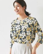 【ドゥクラッセ/DoCLASSE】の綿スラブ・クルーネックT/7分袖 人気、トレンドファッション・服の通販 founy(ファニー) ファッション Fashion レディースファッション Fashion for Women トップス・カットソー Cut & Sew Tops シャツ・ブラウス・オフィスカジュアル Elegant Blouses & Button-Ups ロングTシャツ・Tシャツ Longline T-Shirts & Tees カットソー・ベーシックTシャツ Cut-and-Sewn Tops / Stretch Tees & Basics カットソー Cut and Sewn Top プリント Print, Printed Pattern ミラノ Milano Style, Italian-Inspired 人気 Popular, Best Seller thumbnail ベージュ&times;ブラック|ID: prp329100004920163 ipo3291000000036912625