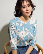 【ドゥクラッセ/DoCLASSE】の綿スラブ・クルーネックT/7分袖 人気、トレンドファッション・服の通販 founy(ファニー) ファッション Fashion レディースファッション Fashion for Women トップス・カットソー Cut & Sew Tops シャツ・ブラウス・オフィスカジュアル Elegant Blouses & Button-Ups ロングTシャツ・Tシャツ Longline T-Shirts & Tees カットソー・ベーシックTシャツ Cut-and-Sewn Tops / Stretch Tees & Basics カットソー Cut and Sewn Top プリント Print, Printed Pattern ミラノ Milano Style, Italian-Inspired 人気 Popular, Best Seller thumbnail ライトブルー|ID: prp329100004920163 ipo3291000000036912626