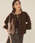 【ドゥクラッセ/DoCLASSE】のライトフォルム・ノーカラージャケット ブラウン|ID: prp329100004920175 ipo3291000000037101660
