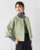 【ドゥクラッセ/DoCLASSE】のライトフォルム・ノーカラージャケット ライトグリーン|ID: prp329100004920175 ipo3291000000037101663