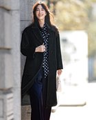 【ドゥクラッセ/DoCLASSE】のアルパカシャギー・テーラーロングコート ブラック|ID: prp329100004920184 ipo3291000000037093178