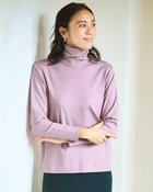 【ドゥクラッセ/DoCLASSE】の超長綿タートルネック/無地 ライラック|ID: prp329100004920188 ipo3291000000036912774
